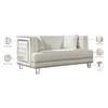 Lucas Stationary Fabric Loveseat (609Cream-L) image 5