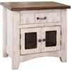 Pueblo White 1-Drawer Nightstand (IFD360NTST) image 1