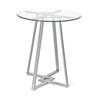 Round Dirk Counter Height Dining Table with Glass Top and Trestle Base (50734_14/90375) image 1