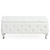 Monique Bonded Leather Storage Ottoman (402-130WT) image 5