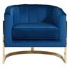 Tarra Stationary Velvet Accent Chair (403-239BLU) image 3