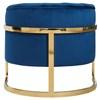 Tarra Stationary Velvet Accent Chair (403-239BLU) image 5