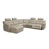 Devin Reclining Leather Look 5 pc Sectional (Devin 4014-WC 5 pc Sectional) image 1