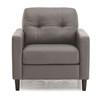 Beech Stationary Leather Chair (77718-02-COLORADO-DARK-GREY) image 1