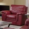 Brunswick Stationary Leather Chair (40620-02-BRONCO-CERISE) image 1