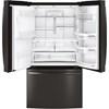 36-inch, 27.8 cu. ft. French 3-Door Refrigerator with Ice and Water (PFE28KBLTS) image 3
