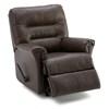 Fauteuil inclinable pivotant berçant Fiesta en cuir (41039-33-TULSA-II-DARK-BROWN) image 1