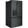 36-inch, 27.8 cu.ft. Freestanding French 3-Door Refrigerator with Ice and Water Dispensing System (GFE28GGKBB) image 2