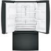 36-inch, 27.8 cu.ft. Freestanding French 3-Door Refrigerator with Ice and Water Dispensing System (GFE28GGKBB) image 3