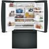 36-inch, 27.8 cu.ft. Freestanding French 3-Door Refrigerator with Ice and Water Dispensing System (GFE28GGKBB) image 4