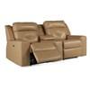 Causeuse inclinable motorisée Grove en cuir avec console (41062-63-CLASSIC-WHEAT) image 1