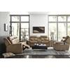Causeuse inclinable motorisée Grove en cuir avec console (41062-63-CLASSIC-WHEAT) image 2