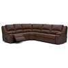 Delaney Reclining Leather 4 pc Sectional (41040-27/41040-09/41040-30/41040-47-TULSAII-DARK-BROWN) image 1