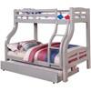 Solpine CM-BK618GY Twin/Full Bunk Bed image 1