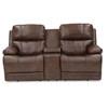 Kenaston Power Reclining Leather Loveseat with Console (41064-L8-BRONCO-BOURBON) image 2