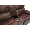 Kenaston Power Reclining Leather Loveseat with Console (41064-68-BRONCO-BOURBON) image 5