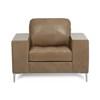Fauteuil fixe Mica en cuir (77785-02-BRONCO-MALT) image 1
