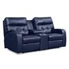 Southgate Reclining Leather Loveseat with Console (41123-58-CLASSIC-INDIGO) image 2
