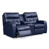Southgate Reclining Leather Loveseat with Console (41123-58-CLASSIC-INDIGO) image 3