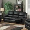 Brewster Reclining Leather Look Sofa (9885BLK-3) image 1