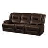 Okello Reclining Leather Match Sofa (8370BRW-3) image 1
