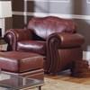 Troon Stationary Leather Chair (77299-02-CLASSIC-BURGUNDY) image 1