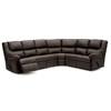 Mobilier modulaire 4-pièces Tundra motorisé en cuir (41043-65/41043-60/41043-09/41043-64-TULSAII-DARKBROWN) image 1