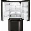33-inch, 17.5 cu.ft. Counter-Depth French 3-Door Refrigerator with External Water and Ice Dispensing System (GYE18JBLTS) image 3