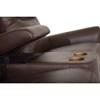 Vega Power Reclining Leather Loveseat with Console (41061-68-CLASSIC-ACORN) image 4