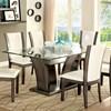 Manhattan Dining Table with Glass Top & Pedestal Base (CM3710GY-T-TABLE) image 1