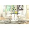 Round Lodia Dining Table with Glass Top and Pedestal Base (CM3825WH-RT-TABLE) image 2