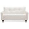 Ocean Drive Stationary Leather Loveseat (77303-03-TULSAII-CHALK) image 2