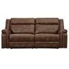 Keridge Manual Reclining Match Leather (9906BRW-3) image 1