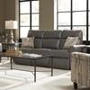 Knock Out Reclining Fabric and Leather Look Sofa (865-31/243-14) image 1