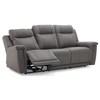 Causeuse inclinable motorisée Riley en cuir avec console (41055-68-MYSTIC-IRON) image 5