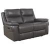 Lila Reclining Leather Match Loveseat (CM6540-LV) image 1