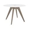 Round Downtown Dining Table with Glass Top (GRN04242WH49MDQNF/BAS01005NA49MDQ) image 1