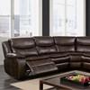 Pollux Reclining Leather Look 3 pc Sectional (CM6982BR-SECTIONAL) image 2