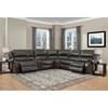 Ulysses Power Reclining Leather/Leather Match 6 pc Sectional (MULY#811LPH/MULY#860/MULY#810P/MULY#850/MULY#840/MULY#811RPH-MET) image 1