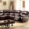 Ruth Reclining Leather Match 3 pc Sectional (CM6783BR-SECTIONAL) image 2