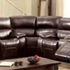 Ruth Reclining Leather Match 3 pc Sectional (CM6783BR-SECTIONAL) image 3