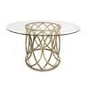 Round Anna Dining Table with Glass Top and Pedestal Base (017-4020DT) image 1