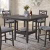 Square Meghan Counter Height Dining Table with Pedestal Base (2710GY-T-4848) image 1