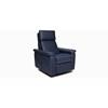 London Power Swivel Rocker Leather Recliner with Wall Recline (LONDON-043-Madras Navy Blue) image 2