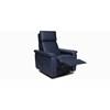 London Power Swivel Rocker Leather Recliner with Wall Recline (LONDON-043-Madras Navy Blue) image 3