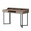 I 7360 Computer Desk - Dark Taupe/Black image 1