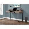 I 7360 Computer Desk - Dark Taupe/Black image 2