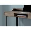 I 7360 Computer Desk - Dark Taupe/Black image 3