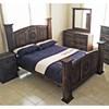 Rustic Texas Star King Mansion Bed (Rustic Texas Star King Mansion Bed - Dark Oak) image 1