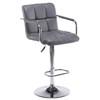 Adjustable Height Stool (HHC2494 Barstool with Arms - Gray) image 1